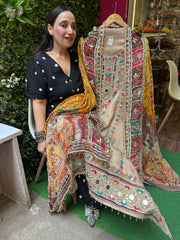 UNSTITCHED PURE TISSUE ORGANZA HANDWORK SUITS.