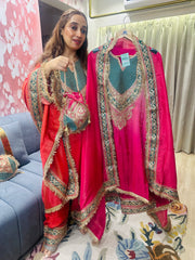 STITCHED PURE TISSUE ORGANZA CHOGA SETS WITH FARSHI SALWAR AND POTLIS